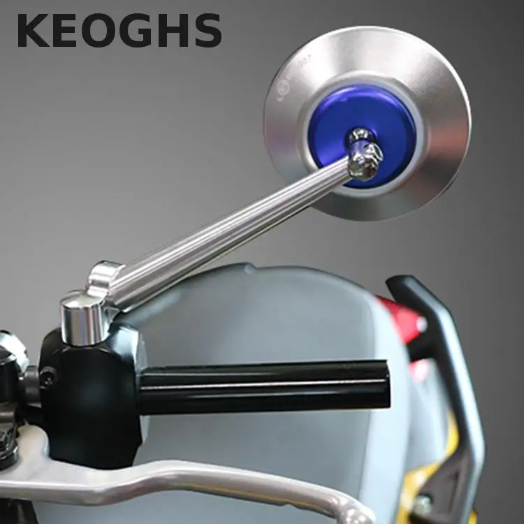 KEOGHS Free Shipping Aluminum Cnc Motorcycle Round Rear Side Mirrors