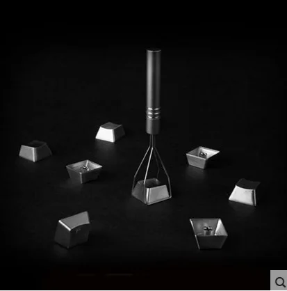 Teamwolf нержавеющая сталь прозрачная фотовспышка QWERASDF 8 колпачков клавиш Cherry MX
