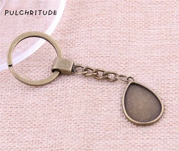 

5pcs 18x25mm Inner Size Antique Bronze Cameo Setting Base;Handmade Cameo Setting, Metal Key Chains Accessor Y1009