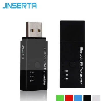 

JINSERTA USB Bluetooth 4.2 FM Transmitter Wireless FM Modulator Car Bluetooth Kit Handsfree Music Player for iPhone Samsung