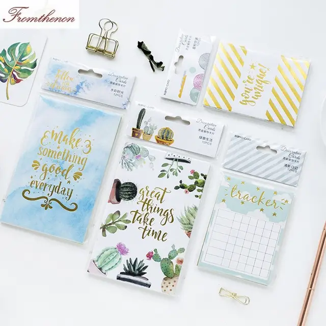Fromthenon Cute Cactus Design Notebooks Index Pages Index Dividers Planner Decoration Cards School Paper Bookmarks Stationery