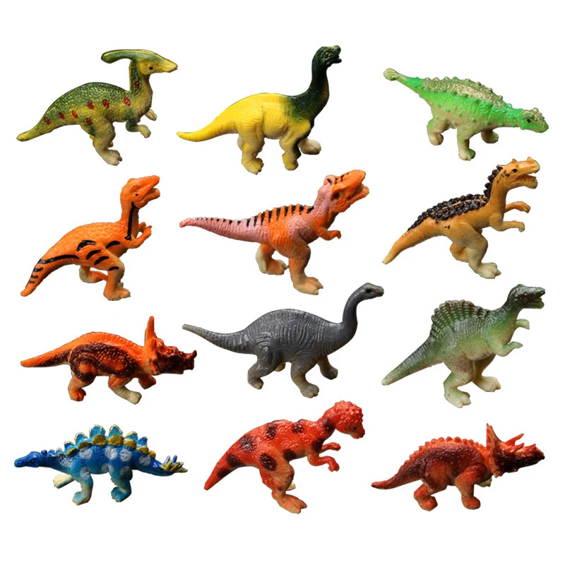 

12 Pcs/set Dinosaur Model Toy Tyrannosaurus Rex Plastic Animal Educational Action Figures Toys Children Birthday Gift