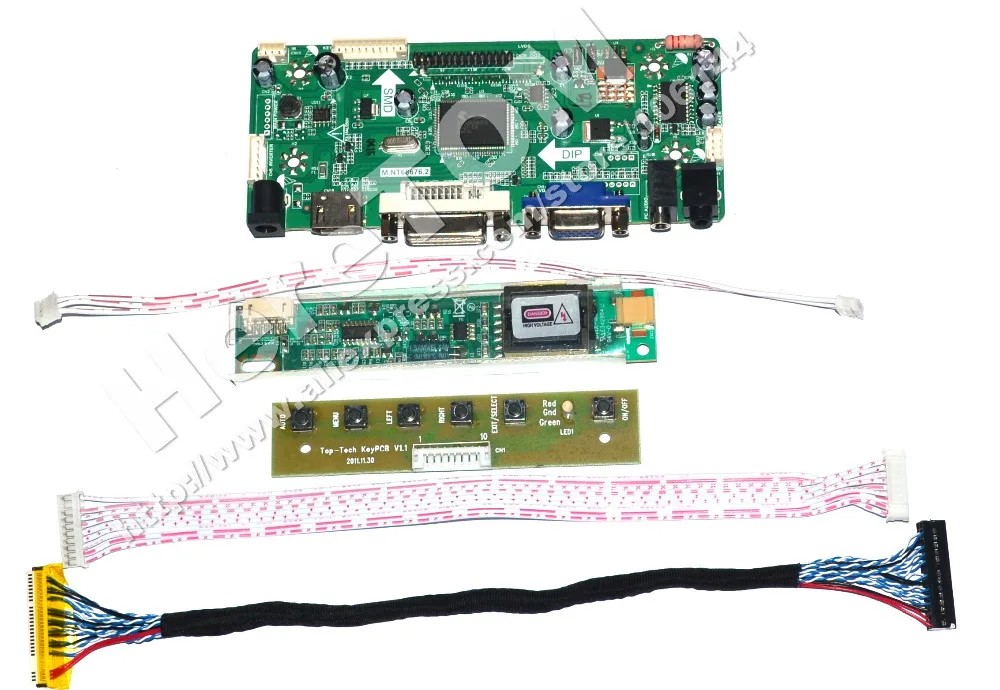 LCD Controller Adapter Converter Diy HDMI+VGA+DVI Kit for 1280X800 CLAA154WB08AN