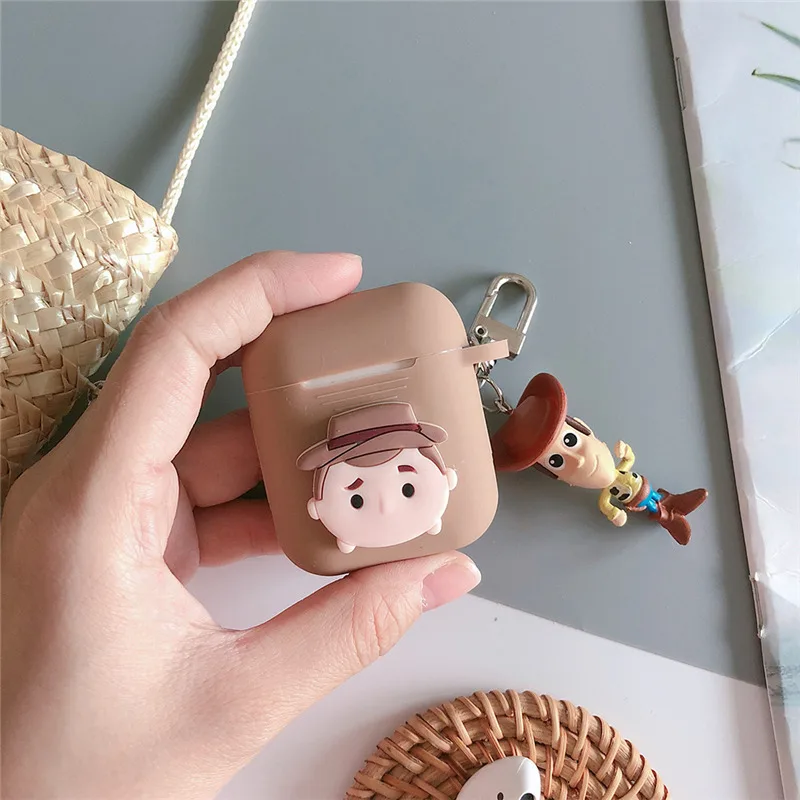 Cartoon Toy Story Woody Buzz Lightyear Case For airpods Apple Wireless bluetooth headset Cover New air pod 2 acessorios
