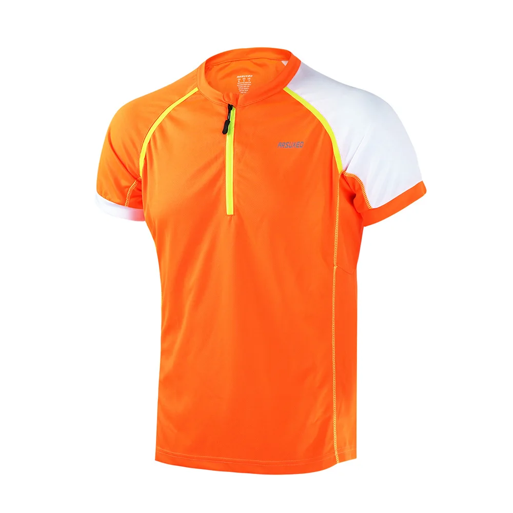 ARSUXEO Summer Men's Sports Run Running T Shirts Active Short Sleeves