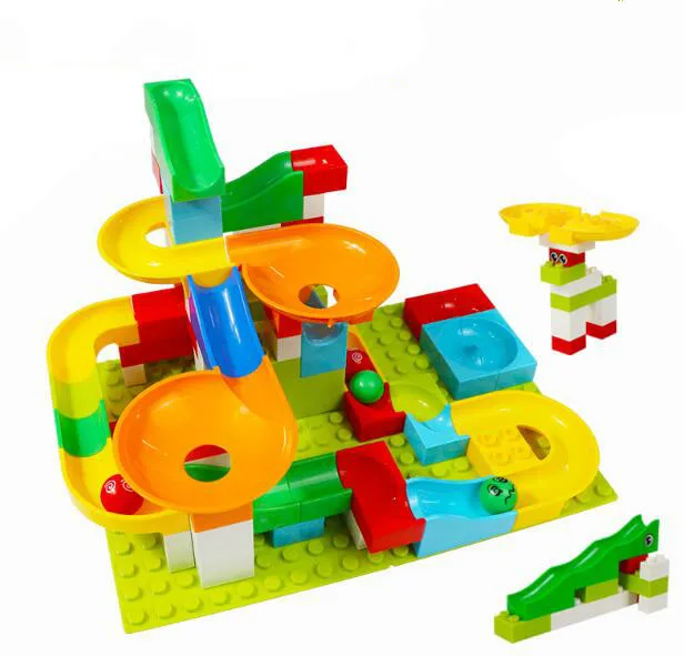 51-296PCS Marble Race Run Maze Ball Track Building Blocks ABS Funnel Slide Assemble Bricks Compatible with Lego Duplo Blocks 51-296PCS Marble Race Run Maze Ball Track Building Blocks ABS Funnel Slide Assemble Bricks Compatible with Lego Duplo Blocks