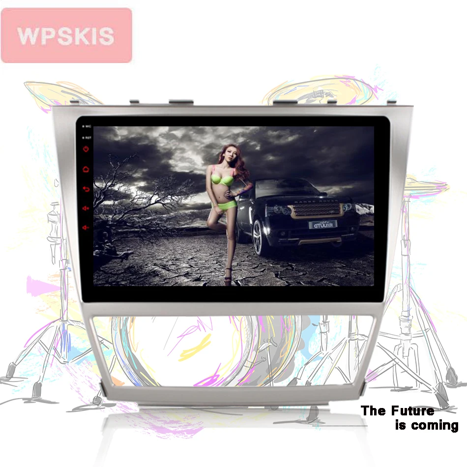 Discount 1024*600 2 Din Octa Core 10.1" Android 9.0 Car DVD GPS Navigation For Toyota Camry 2007 2008 2009 2010 Head Unit Stereo radio 2