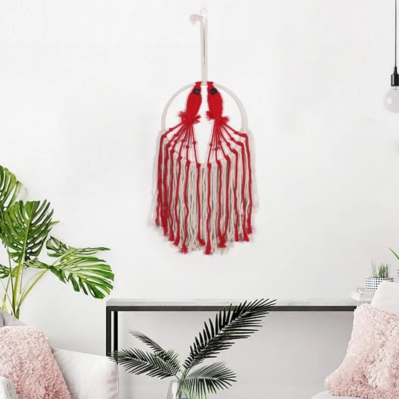 Fashion Handmade Cotton Rope Home Decoration Accessories Wall Art Bohemian Tapestry Sofa Background Bedside Room Decor 4