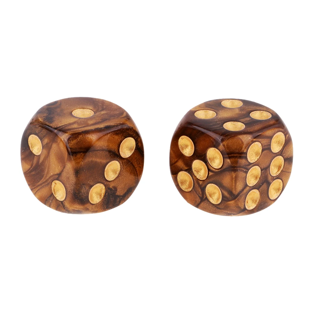 MagiDeal 10pcs 6-Sided Dice Set Bright Colors 16 mm Dice Game Multi-Sided Dice for Board Games Casino Gifts Teaching