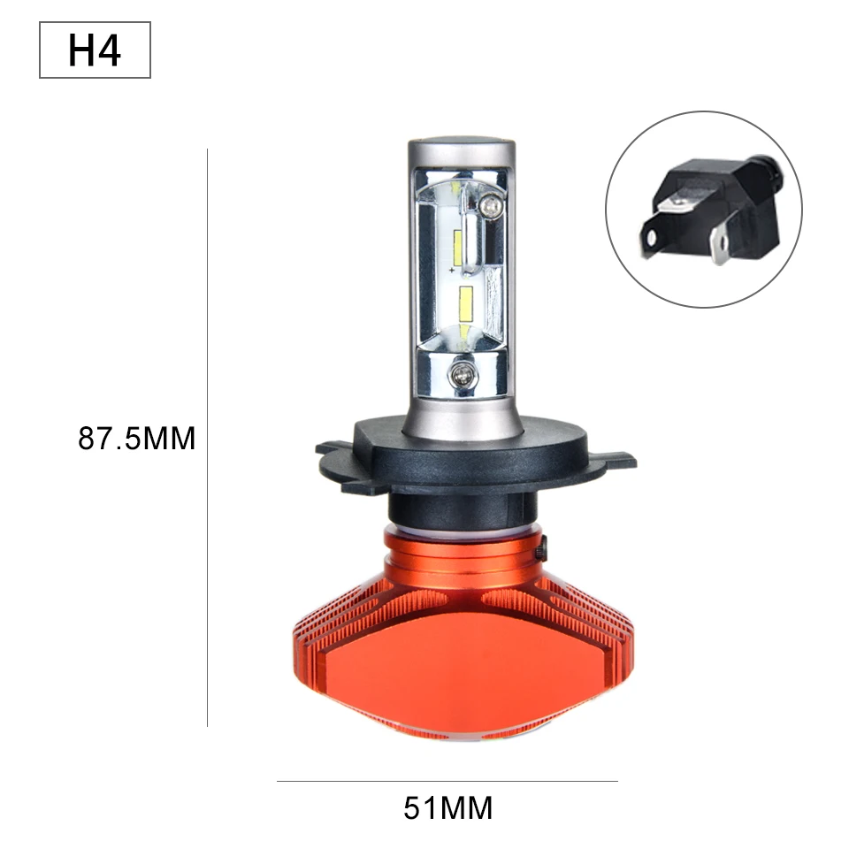 Foxcnsun H7 Led автомобилей головной светильник безвентиляторный H11 H4 светодиодные лампы 9005 HB3 9006 HB4 туман светильник H1 автомобильный светильник 24V 12V Авто 80 Вт 8000LM 6500 к CSP