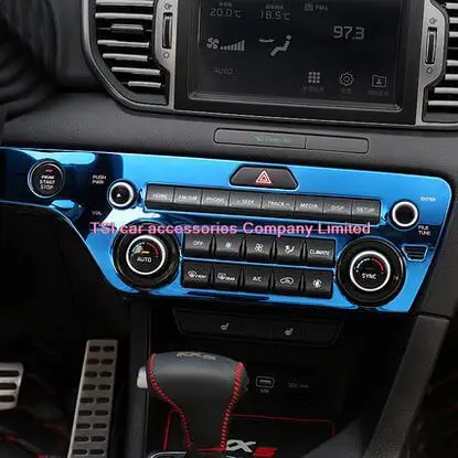 Car Styling Stainless Steel Sticker AC Central Control Panel Cover Suitable for Kia Sportage QL IV