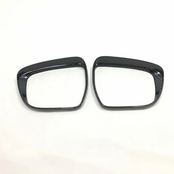 

For Nissan Pathfinder 2019 ABS Carbon fibre Car rearview mirror block rain eyebrow Cover Trim car styling accessories 2pcs