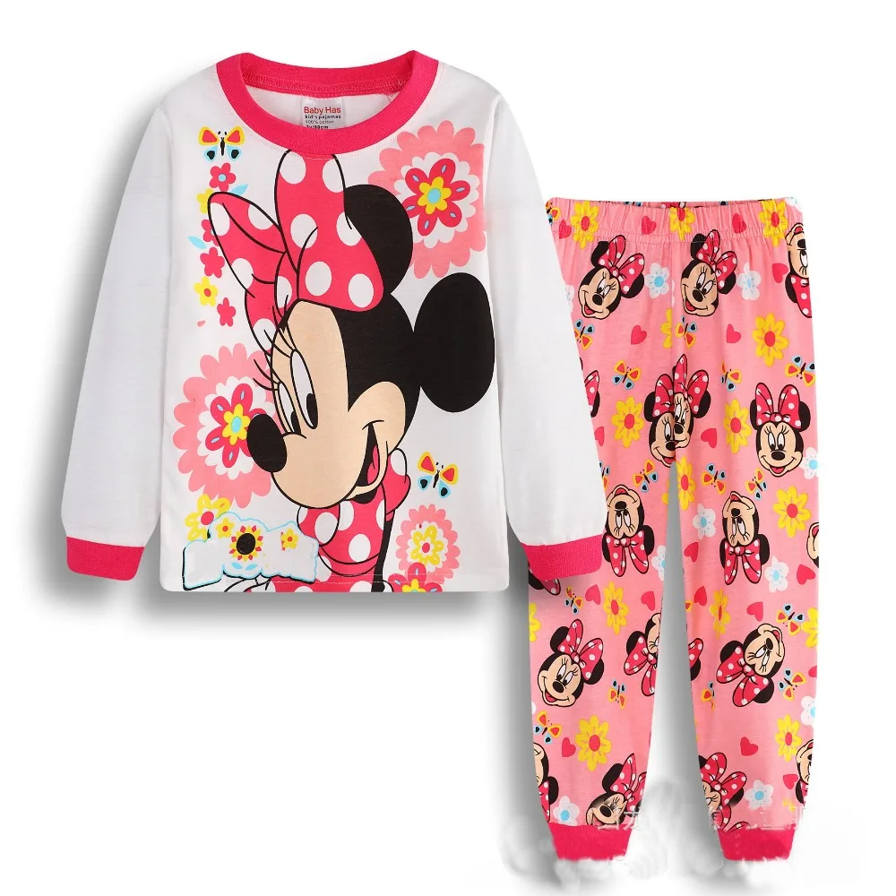 Новая распродажа, Осенние пижамные комплекты для маленьких девочек, спортивный костюм, футболка с длинными рукавами+ штаны, Детские комплекты одежды HUR314