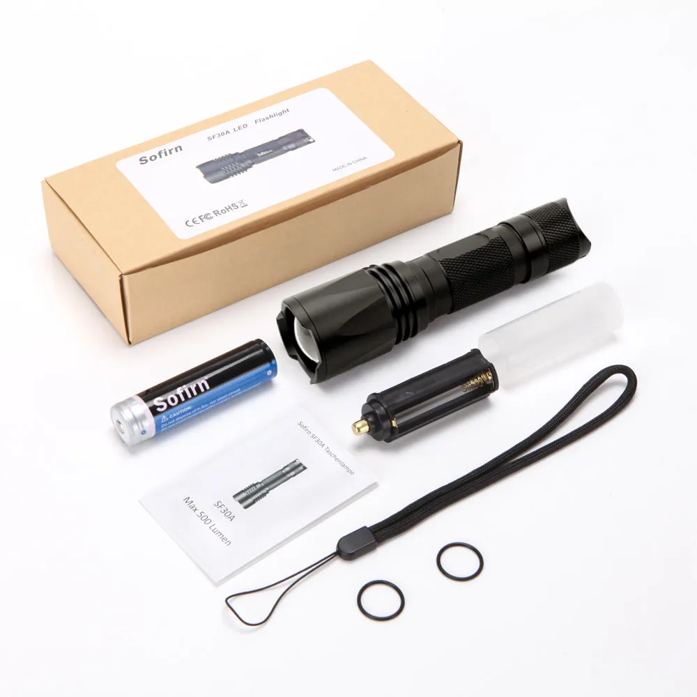 Zoomable LED Flashlight 18650 Cree XML2 Tactical Flashlight AAA 3 modes