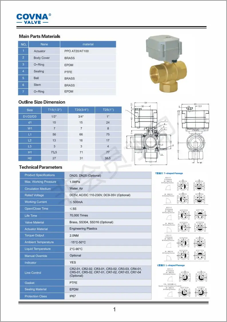 3 Ways Mini Electric Ball Valve,Brass (0)_00
