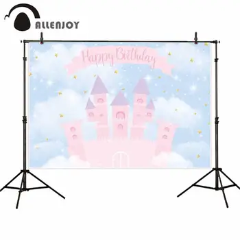 

Allenjoy photographic background fairy tale castle birthday Princess dreamy background photobooth photo studio fabric shoot