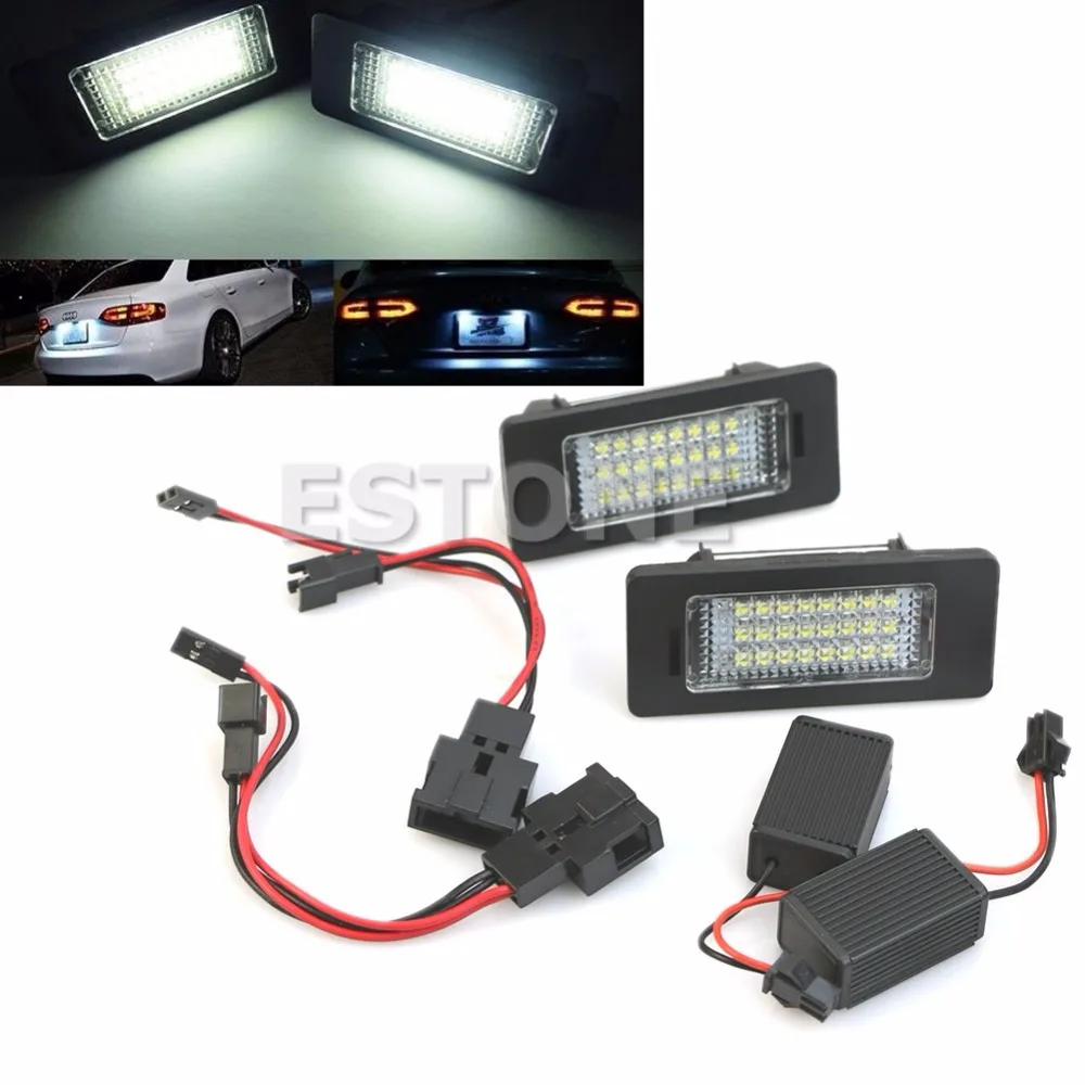 License Plate Light 24 SMD LED No Error For Audi A4 B8 S4 A5 S5 Q5 S TT