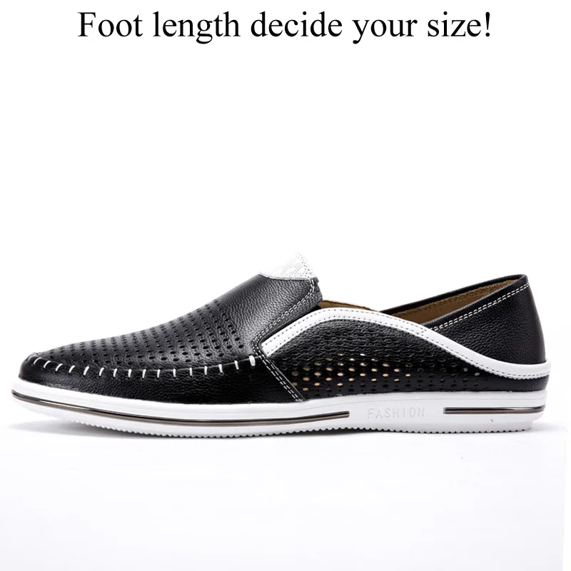 Новая повседневная обувь мужские кожаные брендовые модные мокасины мужские кожаные дизайнерские высококачественные Мокасины Летняя мужская обувь дышащая - Цвет: black