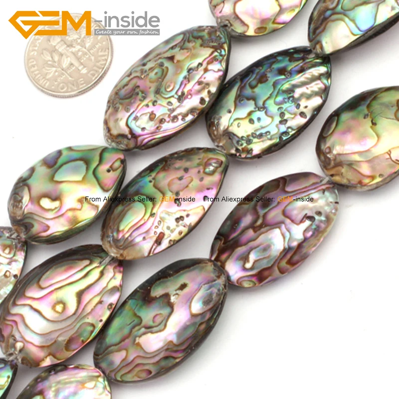 Buy Natural Oval Abalone Shell Beads For Jewelry