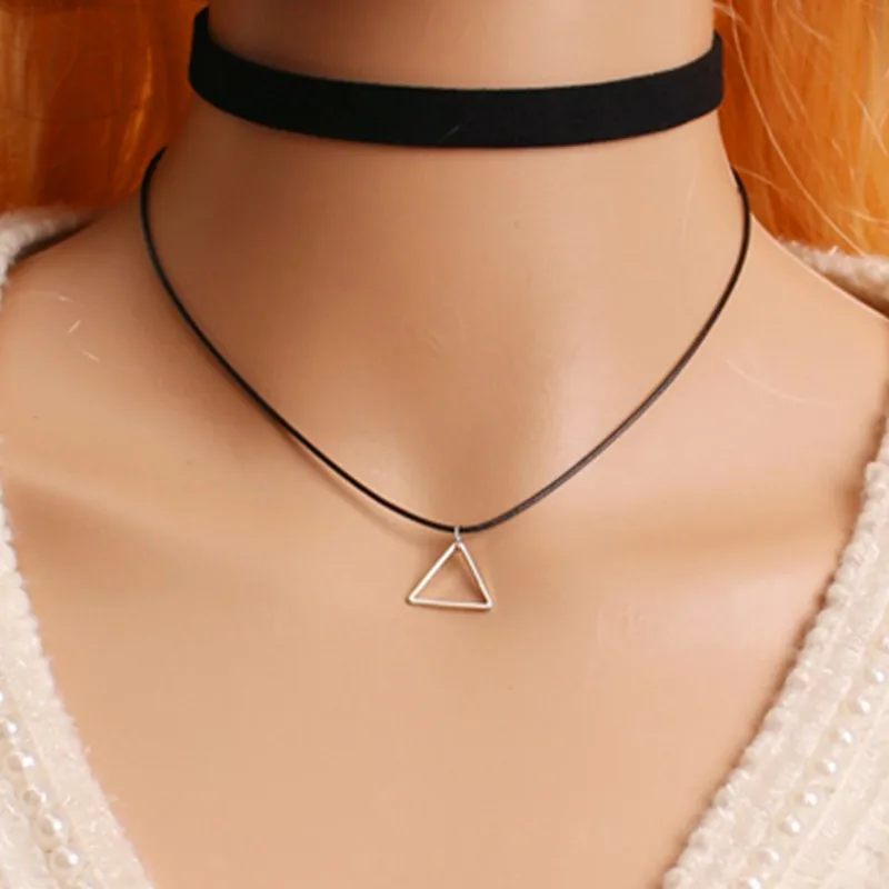 

1 Pc Plain Black Velvet Ribbon Wide Choker Necklace Gothic Handmade With Charm Gothic Emo For Women Retro Punk Neckalce x176