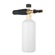 Регулируемый Автомойка лейки 1L с HDPE и латунь Мыльная Пена Давление омывателем конус бутылка рот без копье инструменты