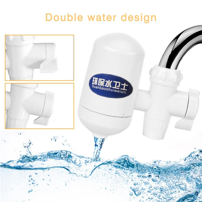 

Tap Kitchen Water Filter Faucet Healthy Ceramic Cartridge Tap Purifier Cleanable With Switches Easy To Install Home Supplies