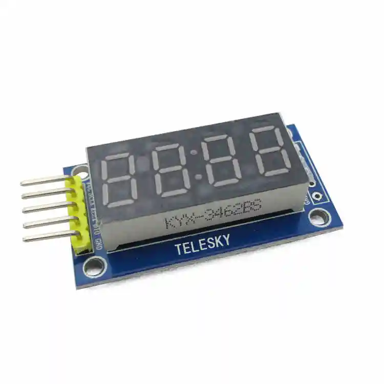 

4-digit time digital tube module LED display Four-digit serial 595 driver Send DuPont line