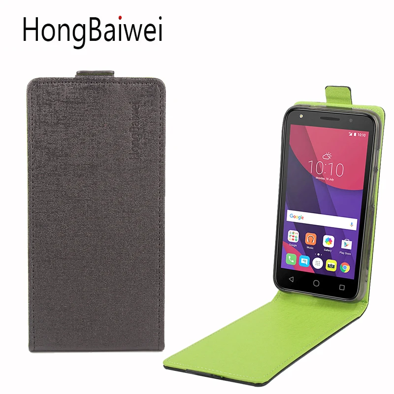 

HongBaiwei Cover for Alcatel One Touch Pixi 4 5045X Case Flip Luxury Leather Fashion Hit Color Mobile Phone Case