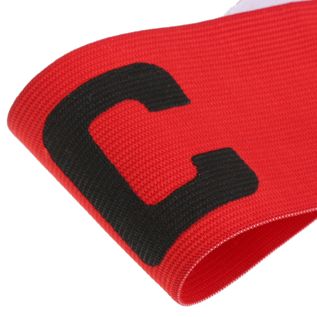 4 Pieces Elastic Soccer Football Captain Armband Strap Team Sports Captain Arm Band Green Red Blue Orange