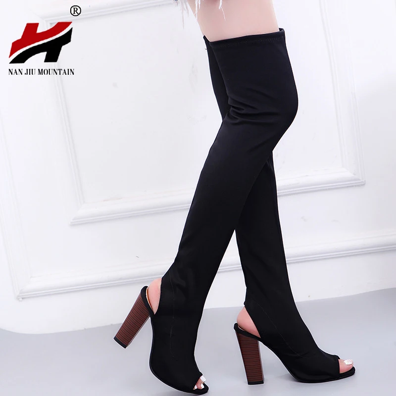 

Newest Women Boots Thigh High Boots Wearing Simple Style Sexy Over the Knee Boots High Heels Shoes Woma