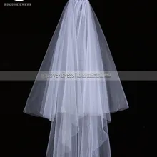 Элегантная белая/слоновая кость двухслойная мягкая Тюлевая сетка короткая фата невесты 1,5 м длинная Тюль свадебная фата с расческой SLV587