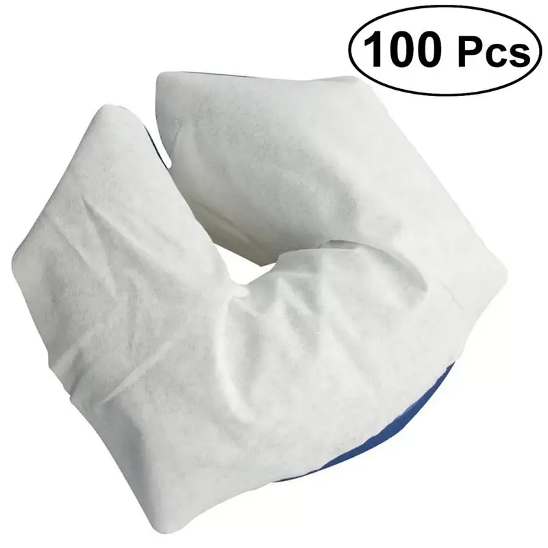 

RUIMIO 100Pcs Disposable Non-Sticking Soft Face Rest Covers Face towel Massage Face Cradle Cover