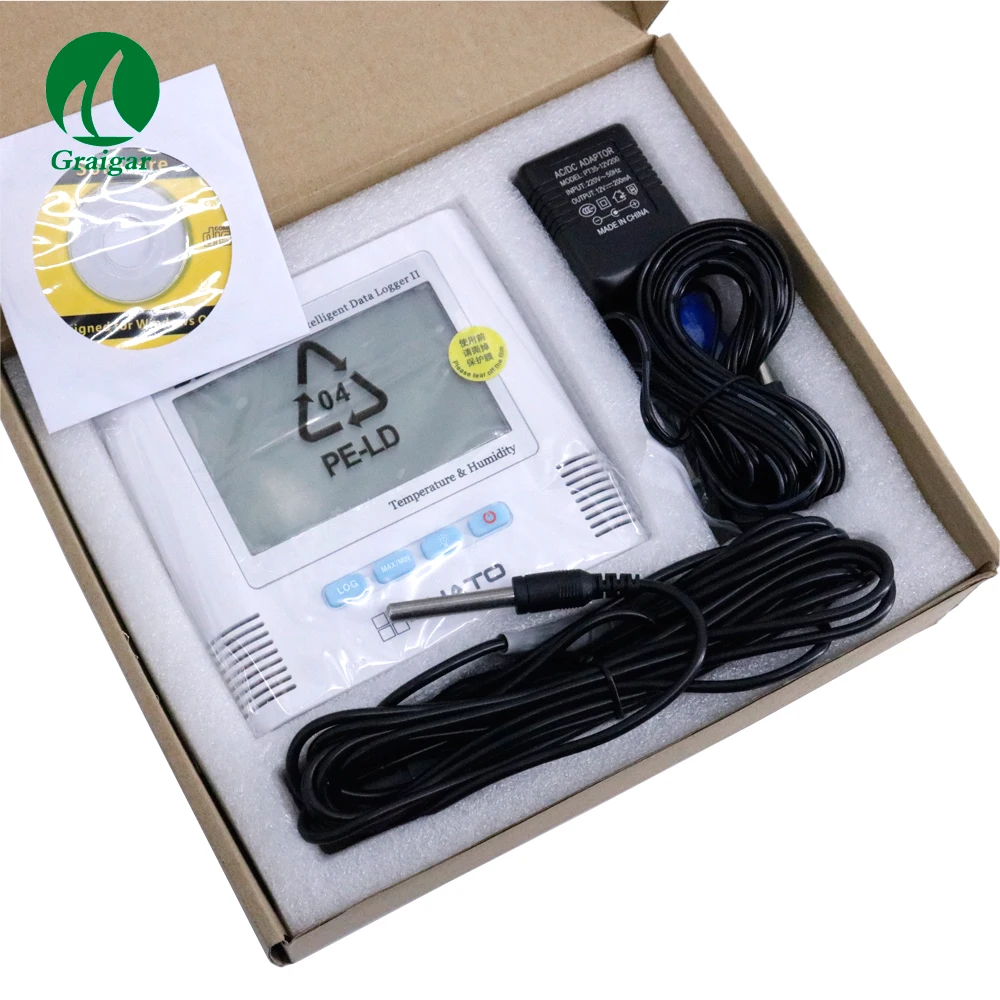 

Huato S500-DT Temperature Monitor Recorder Alarm Temperature Data Logger