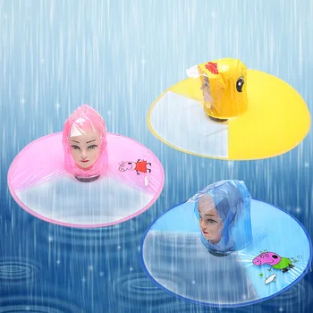 

Cloak Raincoat Transparent Waterproof Duckling Flying Saucer Raincoat Water Play Toy Water Toys Rubber Ducks