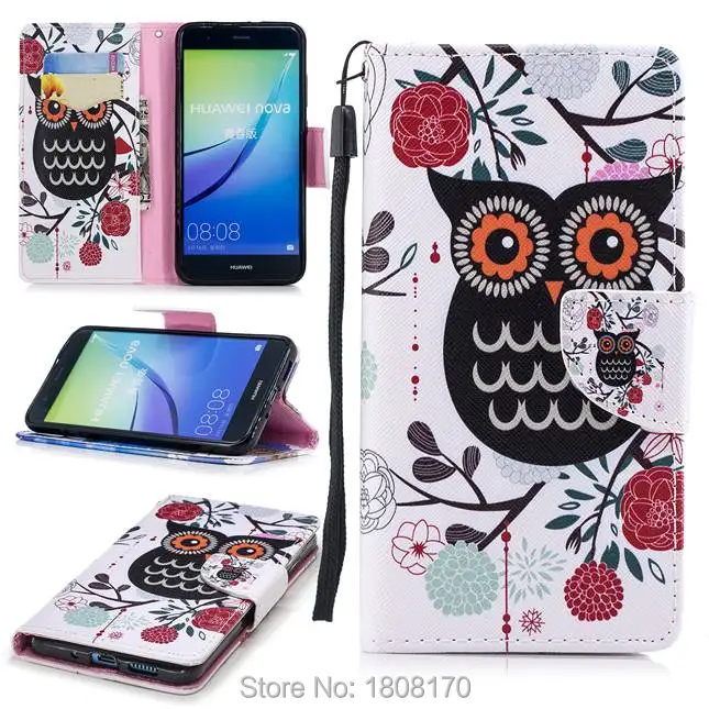 

C-Ku UK USA Flag Owl Wallet Leather Case For Huawei P20 Pro P9 P10 P8 Lite 2017 Y3 Y5 Honor 6A 7 7S 7C 8 9 Stand Cover 1pcs