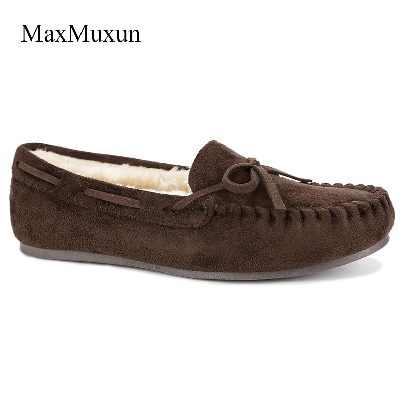 

MaxMuxun Brand Fashion Style Soft Moccasins Women Loafers High Quality Shoes Flats Driving Shoes