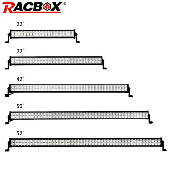 

RACBOX Dual Row Straight LED Work Light Bar 22 32 42 50 52 Inch 120W 180W 240W 300W for Car Truck 4x4 SUV ATV Boat Auto LED Lamp