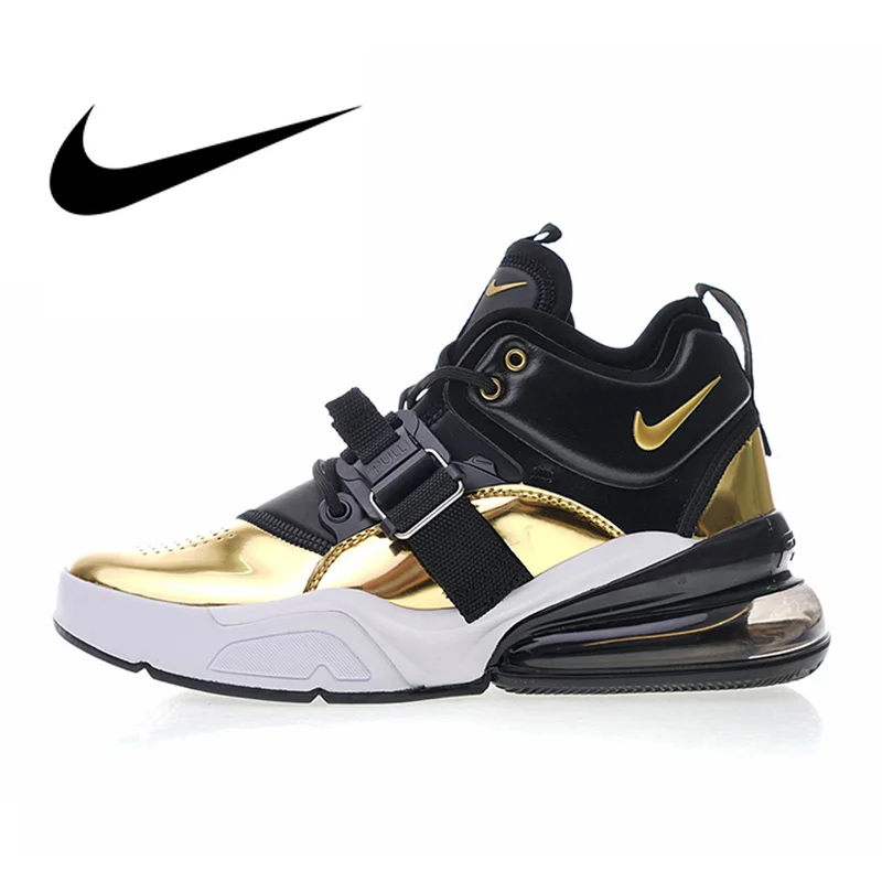 

Original Authentic Nike Air Force 270 QS Gold Standard Men's Running Shoes Sport Sneakers Designer 2018 New Arrival AT5752-700