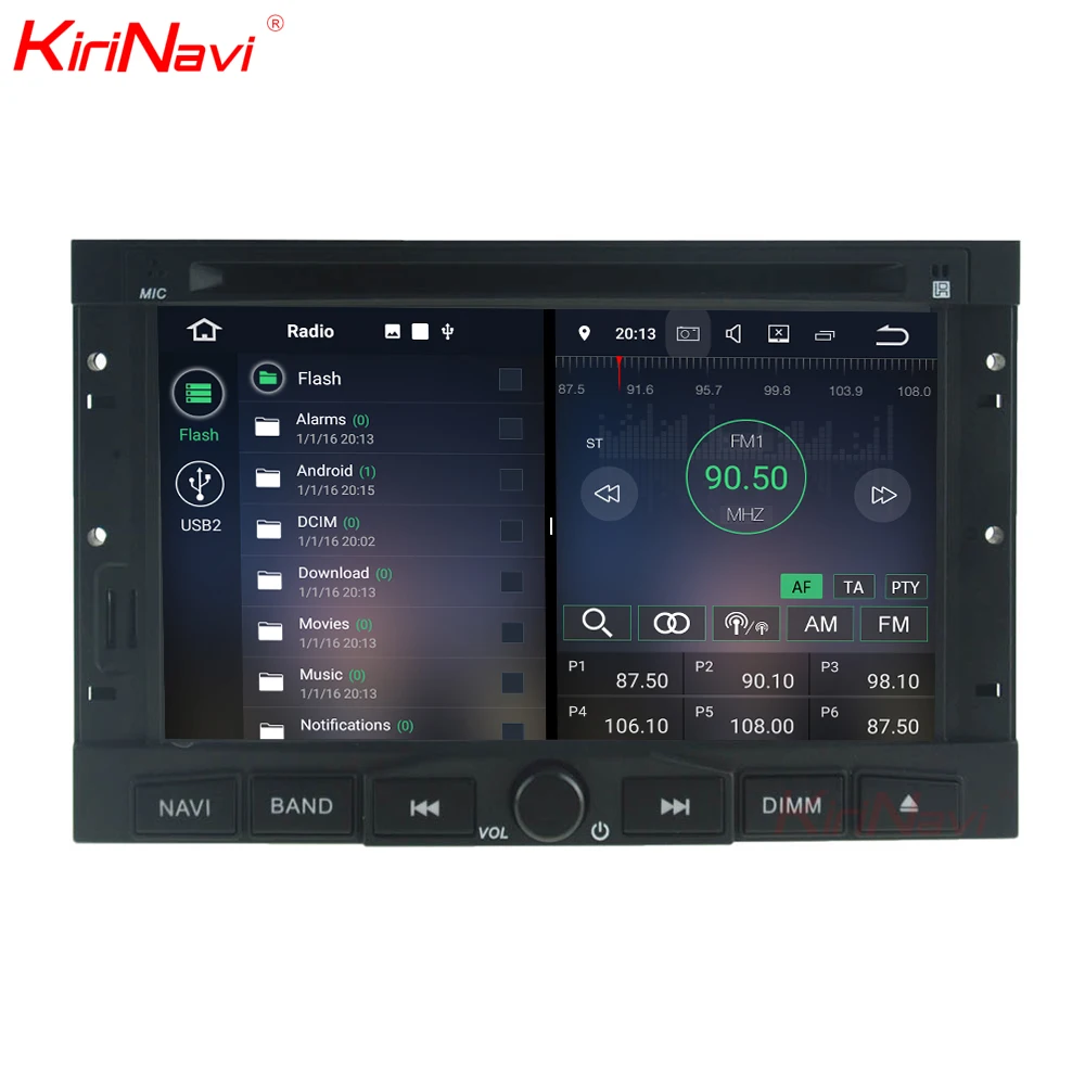 Perfect KiriNavi Android 7.1 car stereo for Peugeot 5008/3008 2009+ car DVD player navigation GPS touch screen DVD Mp3/Mp4 player video 2