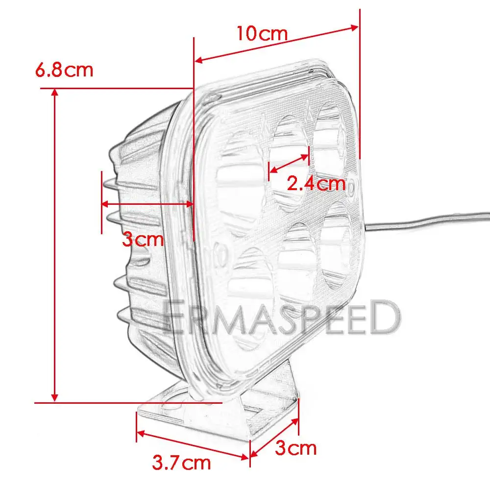 Светодиодный пятно света площади мотоцикл 1300 люмен белый Цвет противотуманных фар Универсальный для HONDA KAWASAKI YAMAHA KTM DUCATI APRILLA SUZUKI