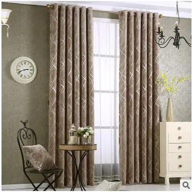 color2 curtain Современные Геометрические вышитые шторы для гостиной/спальни затемненные шторы для обработки окон/шторы домашний декор - Цвет: color2 curtain