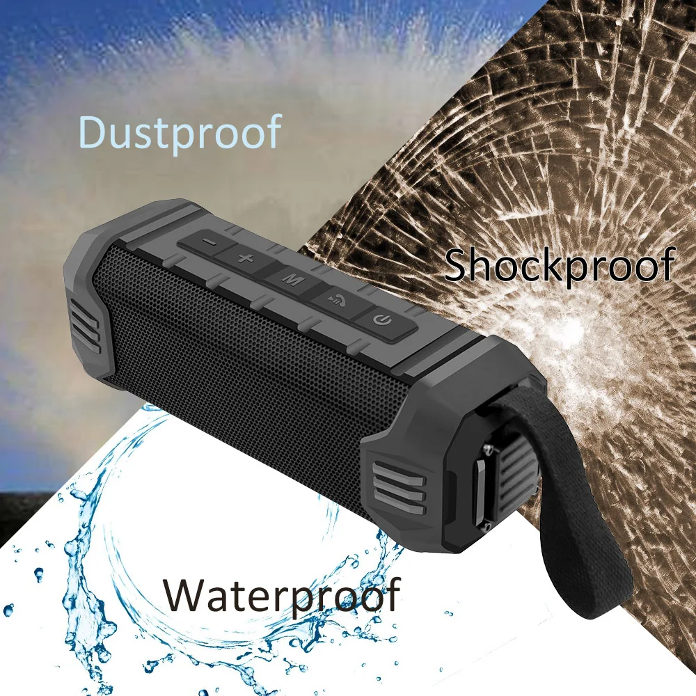 

Newrixing Portable Bluetooth Speaker Wireless Speaker Stereo Subwoofer Sound Box System 3D Stereo Handsfree Audio Player de som