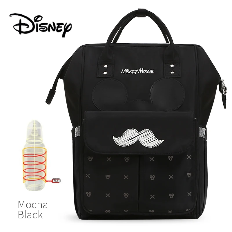Disney бутылочки для кормления Изоляционные сумки USB Ткань Оксфорд сумка для хранения подгузников рюкзак мода водонепроницаемый большой емкости Сумки для подгузников - Цвет: 26