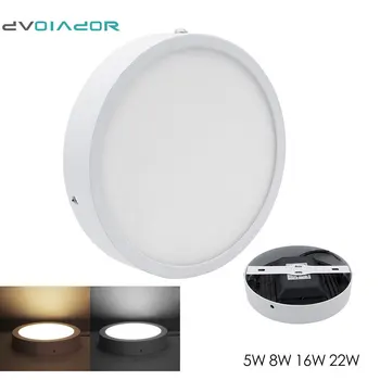 

Surface Mounted LED Panel Downlight Built-in LED Driver [DVOLADOR] 5W 8W 16W 22W Non-Dimmable Round LED Ceiling Lamp AC85-265V
