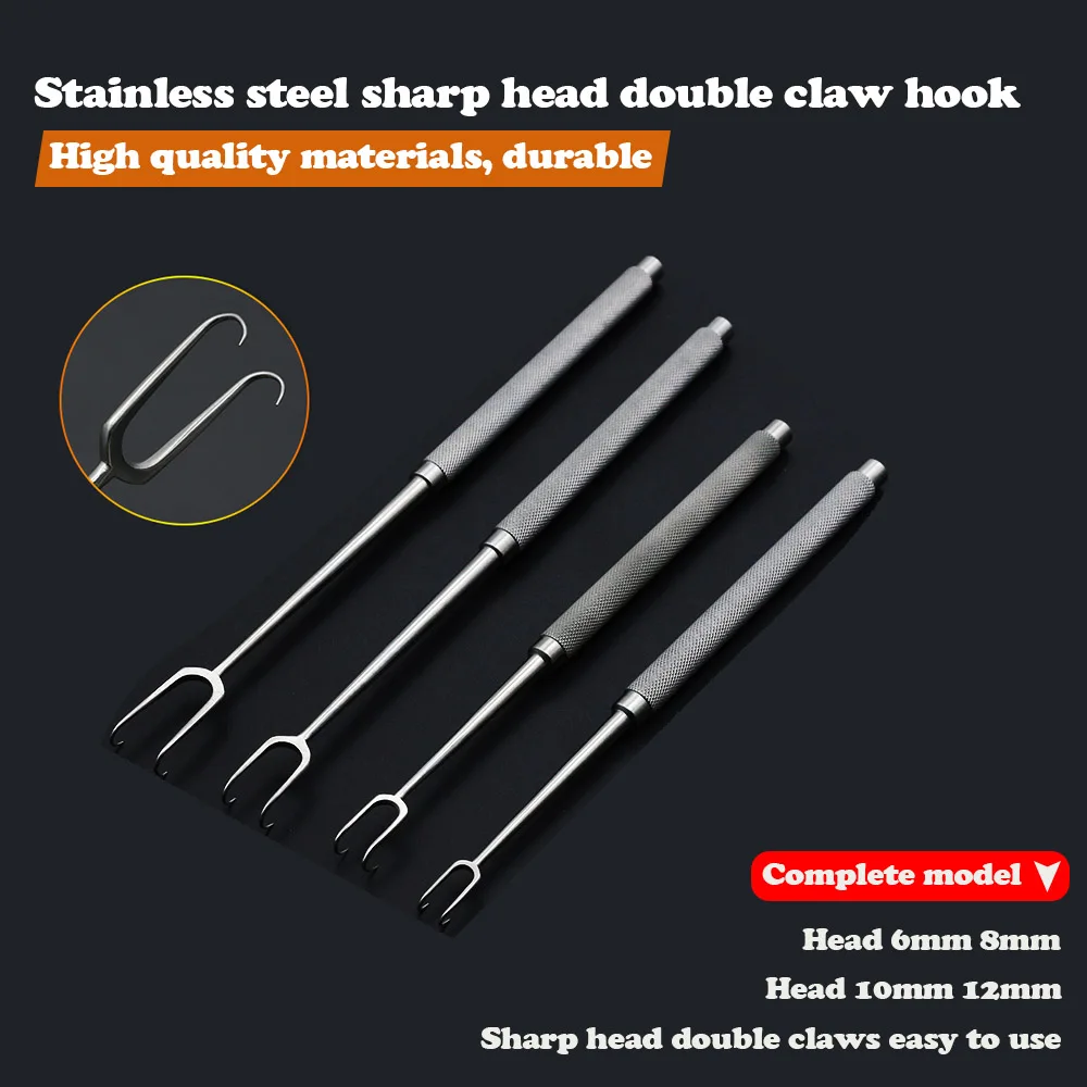 Instrumento de Cirurgia Plástica das Pálpebras Pálpebra do Olho Gancho do Bolsa Nasal da Pálpebra Duplo Ferramenta Alça Redonda Gancho Cavidade Dupla