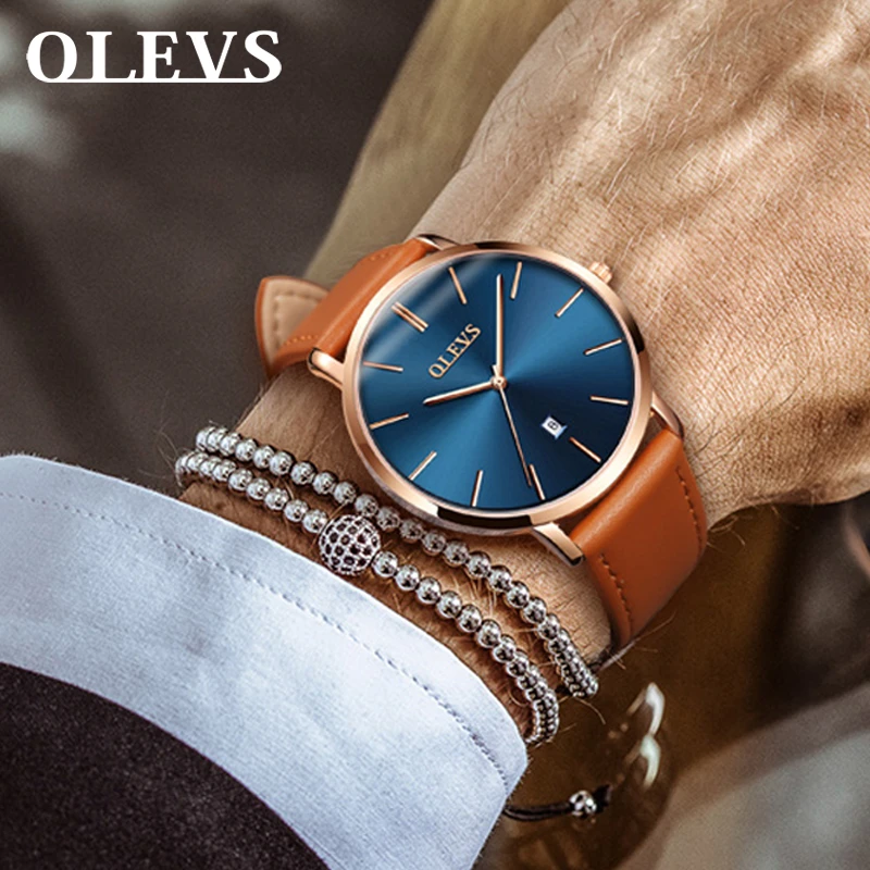 Olevs メンズ腕時計トップブランドの高級防水腕時計超薄型日付シンプルなカジュアルなクォーツ時計男性スポーツ時計 Quartz Watches Aliexpress