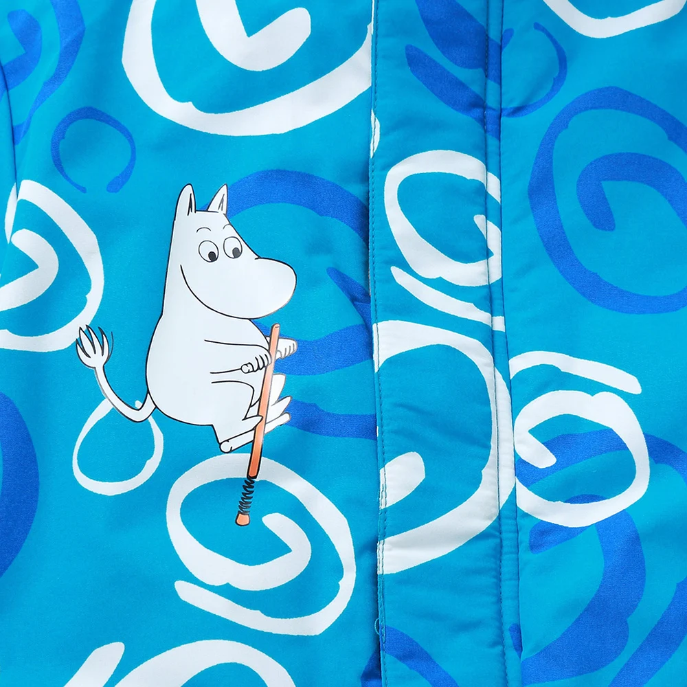 Moomin, Новое поступление, Зимний водонепроницаемый комбинезон, полиэстер, хлопок, наполнитель, комбинезон, зимний комбинезон, цельный комбинезон синего цвета