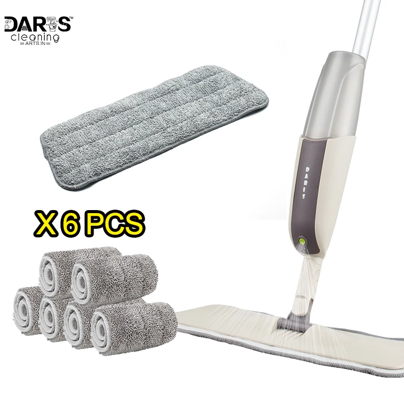 Flat Squeeze Mop and Bucket Hand Free Wringing Floor Cleaning Mop Microfiber Mop Pads Wet or Dry Usage on Hardwood Laminate Tile