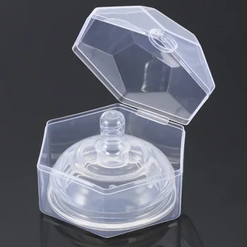 

2pcs/set Portable Transparent Nipple Storage Baby Pacifier Nipple Cradle Case Holder Storage Box Container Not Included Nipple