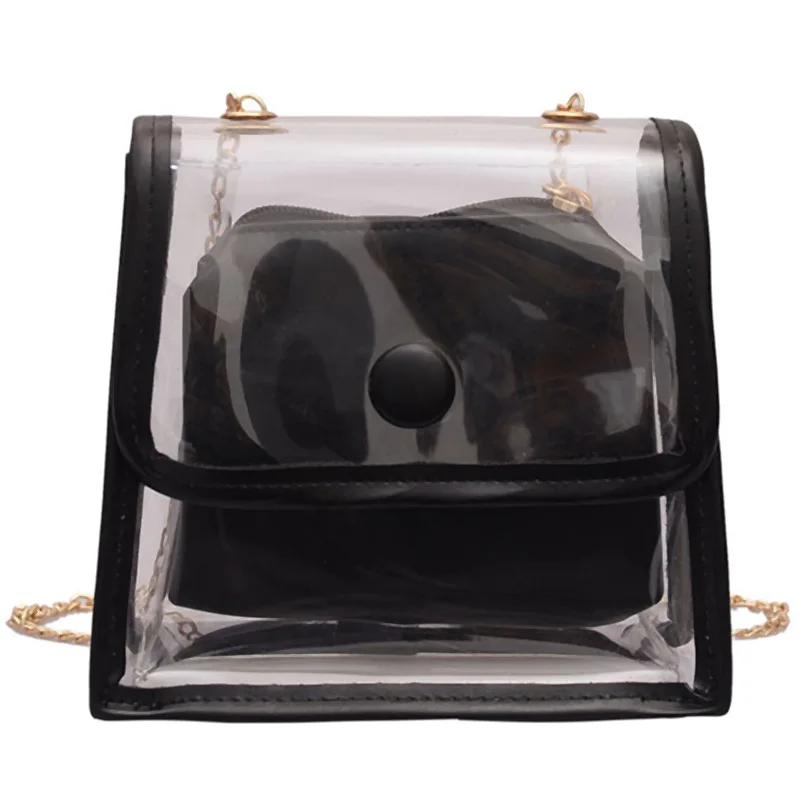 

Female Bag Korean Version Of The Tide Transparent Child Small Square Bag Wild Shoulder Bag Chain Diagonal Small Bag